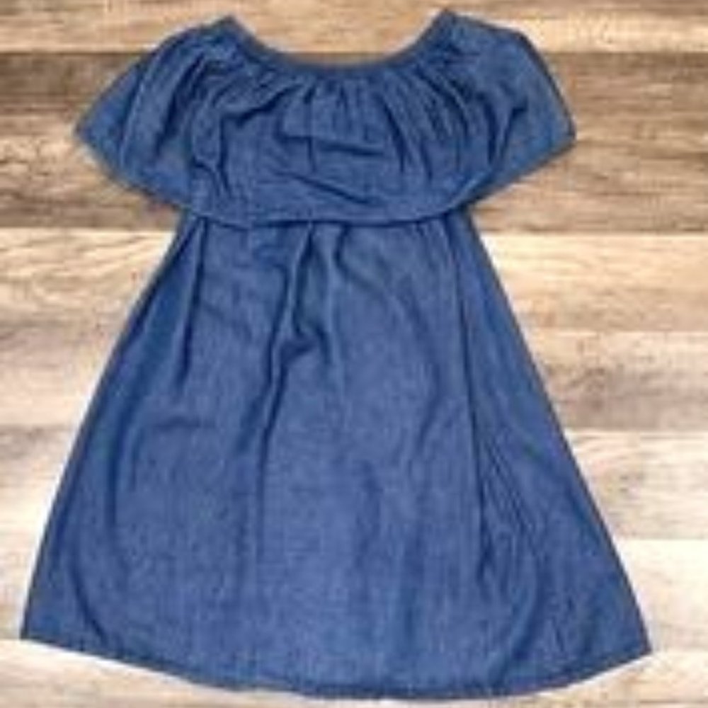 Off the shoulder denim dress